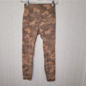 Lululemon Align Leggings Womens 6 High-Rise Pant 25" Heritage 365 Camo Beige